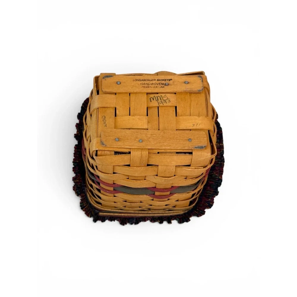 Longaberger Handwoven Basket Set 1998 2001 Liners Protectors Square Oval Lot
